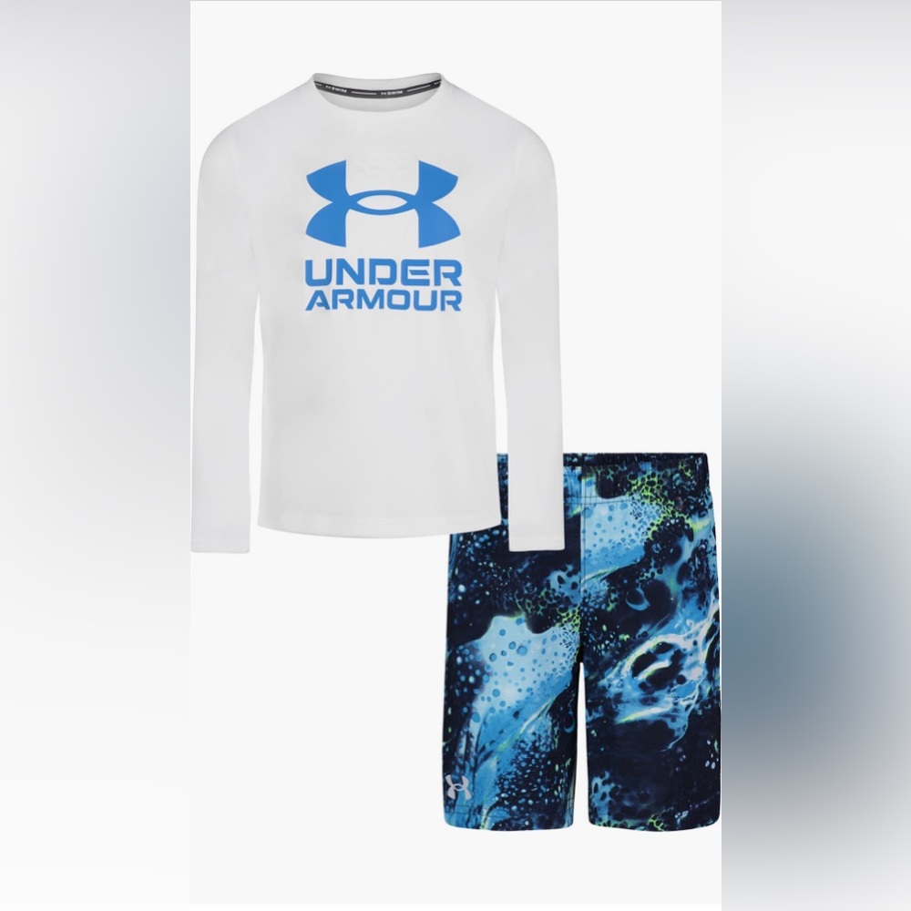 Under Armour Toddler Boy’s Sun Protection Tee and Swim Trunks| Size: 2T